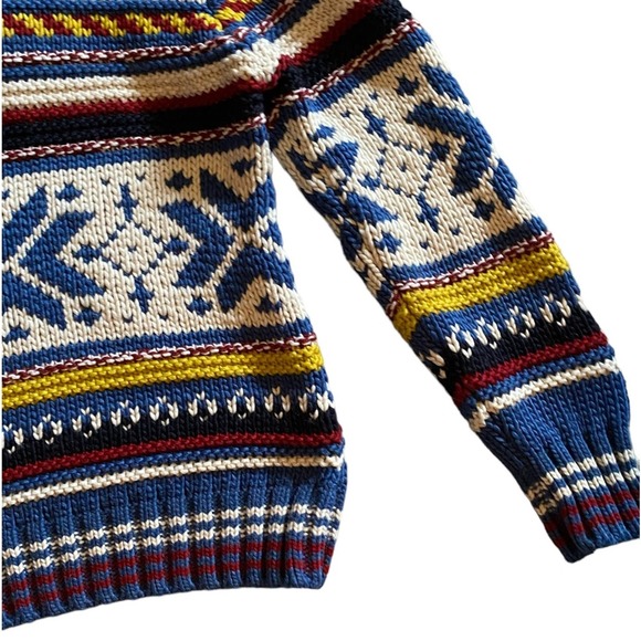 Zara Man Chunky Heavy Sweater Men’s Size XL Cowl Neck Fisherman's Acrylic Wool - Picture 11 of 16